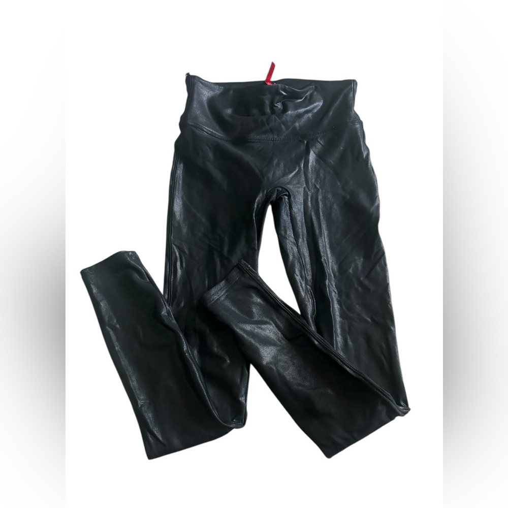 Spanx Faux Leather Black Leggings‎ Womens Small
